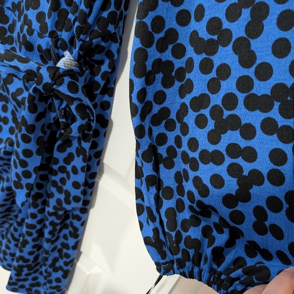 NWT Ava & Viv Women's Black and Blue Dot Long Sleeve Dress in Size 3X - Picture 8 of 12